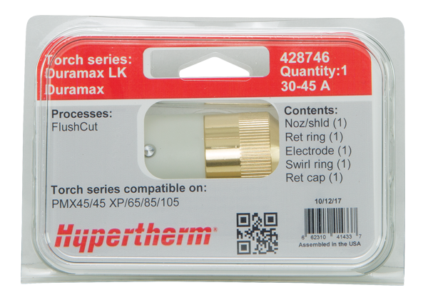 428746 Hypertherm Powermax Flushcut alkatrész készlet 30-45A
