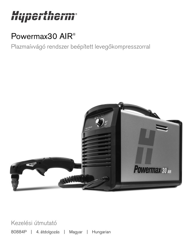 Hypertherm Powermax 30Air kezelési útmutató
